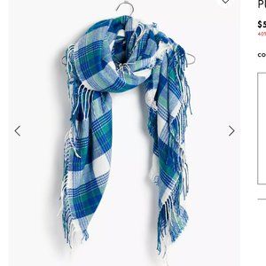 Madewell Plaid Cozyweave Scarf Blue Green